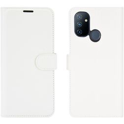 Mobigear Classic OnePlus Nord N100 Hoesje Bookcase Portemonnee - Wit
