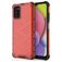 Mobigear Honeycomb Samsung Galaxy A03s Hoesje Hardcase Backcover Shockproof - Rood