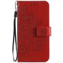 Mobigear Flowers OPPO A54 5G Hoesje Bookcase Portemonnee - Rood