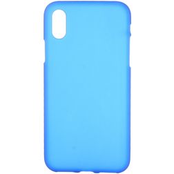 Mobigear Colors iPhone XS Max Hoesje Flexibel TPU Backcover - Blauw