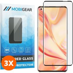 Mobigear Curved OPPO Find X2 Pro Glazen Screenprotector - Case Friendly - Zwart (3-Pack)