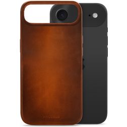 Mobilize Premium iPhone Air MagSafe Hoesje Echt Leer Backcover - Burned Cognac
