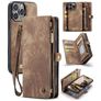 Caseme 008 iPhone 16 Pro Max Hoesje Uitneembare 2in1 Bookcase Portemonnee - Bruin