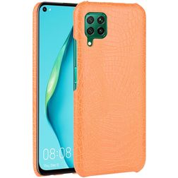 Mobigear Croco Huawei P40 Lite Hoesje Hardcase Backcover - Oranje
