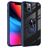 Mobigear Crystal Ring iPhone 14 Pro Hoesje Hardcase Backcover met Ringhouder - Transparant / Blauw
