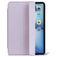 Decoded Textured Slim iPad Air 4 (2020) Hoes Flexibel Siliconen Bookcase - Lavendel