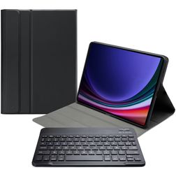 Mobilize Detachable Bluetooth Keyboard Samsung Galaxy Tab S9 Hoes AZERTY Bluetooth Toetsenbord Bookcase - Zwart