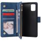 Mobigear Zipper Samsung Galaxy A51 Hoesje Bookcase Portemonnee - Blauw