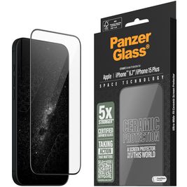 PanzerGlass Ceramic iPhone 16 Plus Glazen Screenprotector - Case Friendly