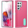 Mobigear Rugged Stand Samsung Galaxy S23 Ultra Hoesje Hardcase Backcover Shockproof met Standaard - Roze