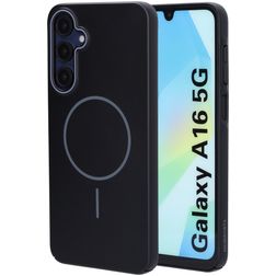 Mobiparts Slim Line Samsung Galaxy A16 MagSafe Hoesje Hardcase Backcover - Onyx Black