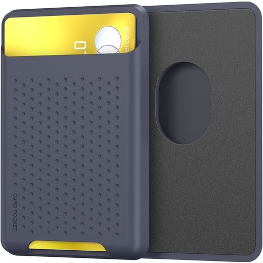Mobigear Pocket Siliconen Pasjeshouder - 2 Pasjes - MagSafe Compatible - Blauw