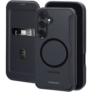 Mobiparts Shield Line Samsung Galaxy S25 MagSafe Hoesje Bookcase - Zwart