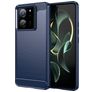 Mobigear Brushed Slim Xiaomi 13T Hoesje Flexibel TPU Backcover - Blauw