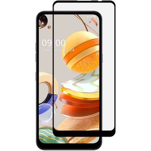 Mobigear Premium LG K61 Glazen Screenprotector - Case Friendly - Zwart