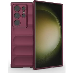 Mobigear Bumpy Samsung Galaxy S24 Ultra Hoesje Flexibel TPU Backcover - Rood