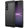 Mobigear Brushed Slim Sony Xperia 1 V Hoesje Flexibel TPU Backcover - Zwart
