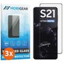 Mobigear Premium Samsung Galaxy S21 Glazen Screenprotector - Case Friendly - Zwart (3-Pack)
