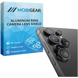 Mobigear Single Samsung Galaxy S25 Ultra Glazen Camera Lens Protector - Case Friendly - Zwart