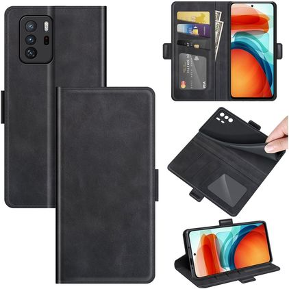 Mobigear Slim Magnet POCO X3 GT Hoesje Bookcase Portemonnee - Zwart