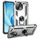 Mobigear Armor Ring Xiaomi Mi 11 Lite Hoesje Hardcase Backcover Shockproof met Ringhouder - Zilver