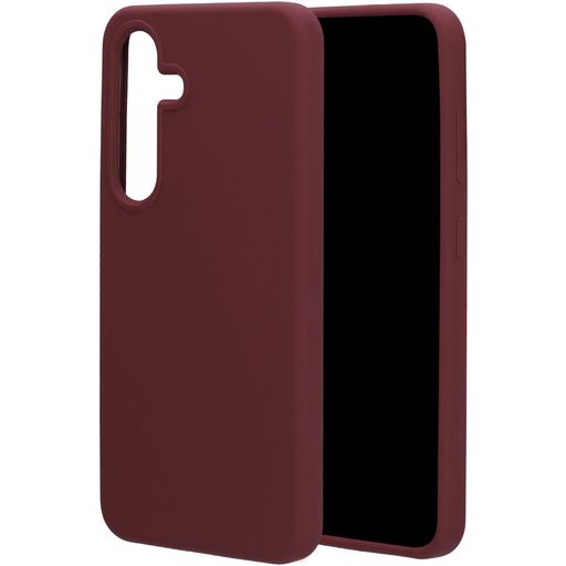 Mobiparts Samsung Galaxy S25 Siliconen Hoesje Backcover - Plum Red