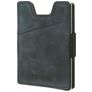 Valenta Card Case Alu + Money Strap Leren Pasjeshouder - 8 Pasjes - Blauw