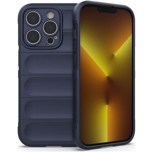 Mobigear Bumpy iPhone 14 Pro Hoesje Flexibel TPU Backcover - Donkerblauw