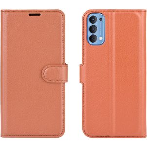 Mobigear Classic OPPO Reno 4 Hoesje Bookcase Portemonnee - Bruin