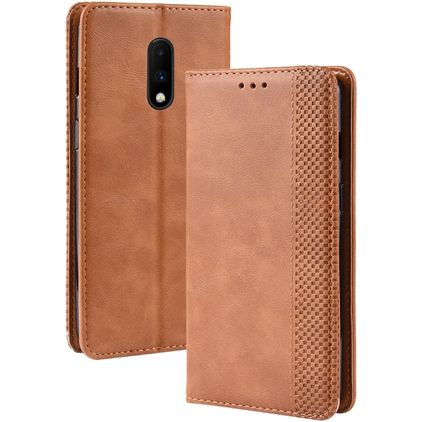 Mobigear Sensation OnePlus 7 Hoesje Bookcase Portemonnee - Cognac