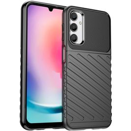Mobigear Groove Samsung Galaxy A24 Hoesje Flexibel TPU Backcover - Zwart