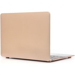 Mobigear Metallic MacBook 12 Inch (2015-2017) Hoes Hardshell Laptopcover MacBook Case - Goud - Model A1534