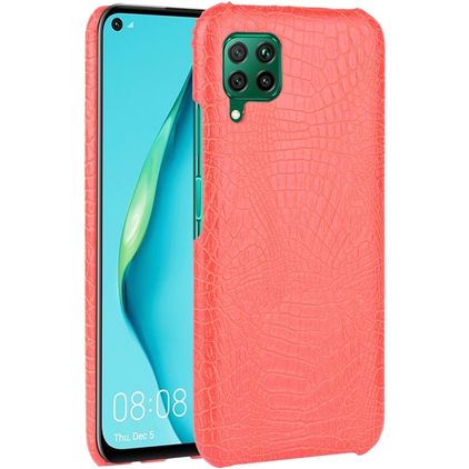 Mobigear Croco Huawei P40 Lite Hoesje Hardcase Backcover - Rood