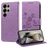 Mobigear Flowers Samsung Galaxy S25 Ultra Hoesje Bookcase Portemonnee - Paars