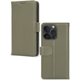 Mobilize Premium Gelly Wallet iPhone 15 Pro Hoesje Bookcase Portemonnee - Groen