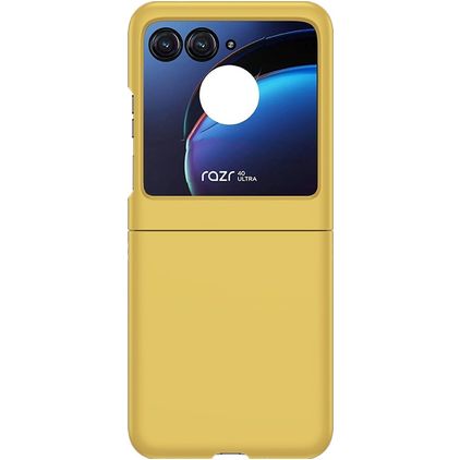 Mobigear Colors Motorola Razr 40 Ultra Hoesje Hardcase Backcover - Geel