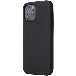 Mobigear Rubber Touch iPhone 12 Siliconen Hoesje Backcover - Zwart
