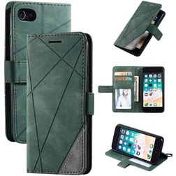 Mobigear Rhombus iPhone SE (2022) Hoesje Bookcase Portemonnee - Groen