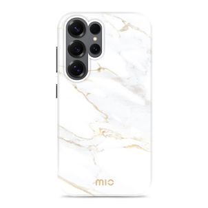 MIO Samsung Galaxy S26 Ultra MagSafe Hoesje Hardcase Backcover - White Marble