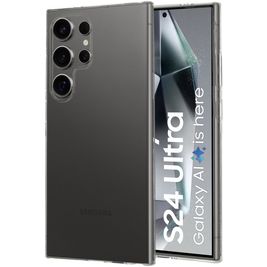 Mobiparts Classic Doorzichtig Samsung Galaxy S24 Ultra Hoesje Flexibel TPU Backcover - Transparant