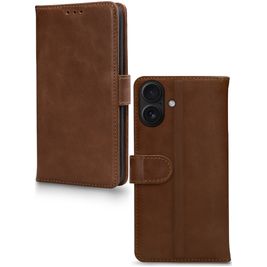 Mobilize Wallet iPhone 17 Hoesje Echt Leer Bookcase Portemonnee - Bruin