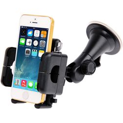 Mobigear Telefoonhouder auto Zuignap Klem Universeel - Zwart