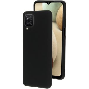 Mobiparts Samsung Galaxy A12 Siliconen Hoesje Backcover - Zwart