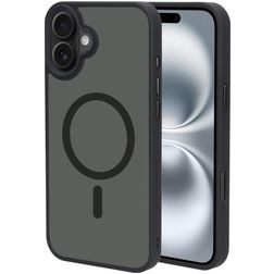 Mobiparts Hardcover iPhone 16 Plus MagSafe Hoesje Hardcase Backcover - Satin Black