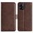 Mobigear Slim Magnet TCL 40 SE Hoesje Bookcase Portemonnee - Bruin