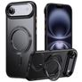 Mobigear Frosted Mag iPhone Air MagSafe Hoesje Hardcase Backcover met Standaard - Zwart