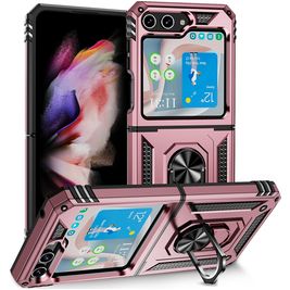 Mobigear Armor Ring Samsung Galaxy Z Flip 5 Hoesje Hardcase Backcover Shockproof met Ringhouder - Roségoud