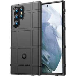 Mobigear Rugged Shield Samsung Galaxy S22 Ultra Hoesje Flexibel TPU Backcover Shockproof - Zwart