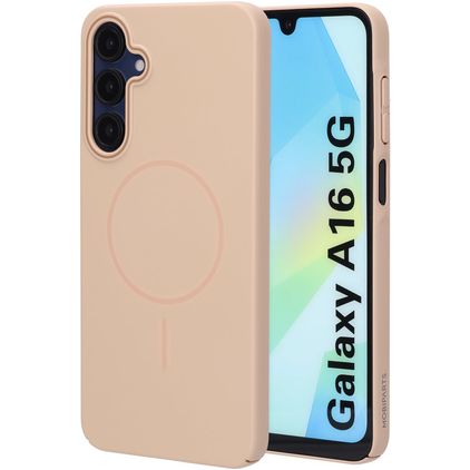 Mobiparts Slim Line Samsung Galaxy A16 MagSafe Hoesje Hardcase Backcover - Dune Sand