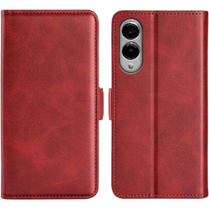 Mobigear Slim Magnet Samsung Galaxy S25 Edge Hoesje Bookcase Portemonnee - Rood